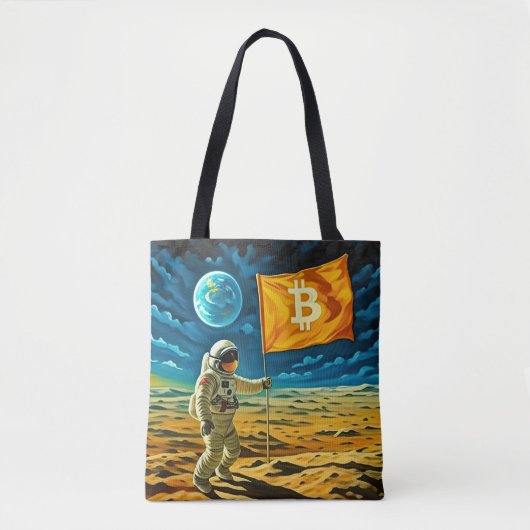 Bitcoin Moon Tasche (Vorderseite)