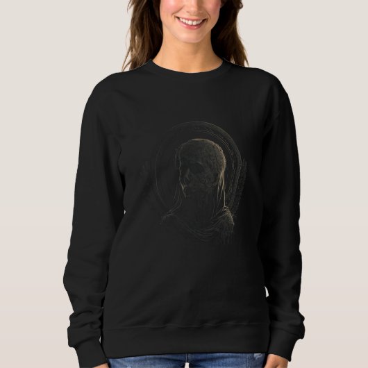 Bitcoin Münze Krypto Illustration Dunkel Schwarz Sweatshirt (Vorderseite)