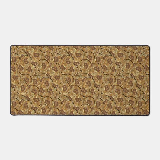 Bitcoin Muster Crypto Money Gold Cool Luxus Geek Schreibtischunterlage (Vorderseite)