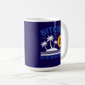Bitcoin My Retirement, Island Vibes Tropical Kaffeetasse (VorderseiteRechts)