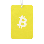 Bitcoin-Neuron Gelb Autolufterfrischer (Rückseite)