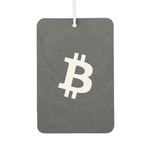 Bitcoin-Neuron Grau Autolufterfrischer (Vorderseite)