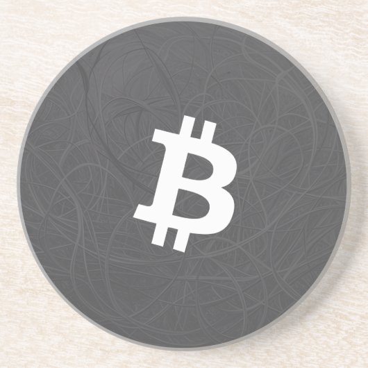 Bitcoin-Neuron Grau Getränkeuntersetzer (Vorne)