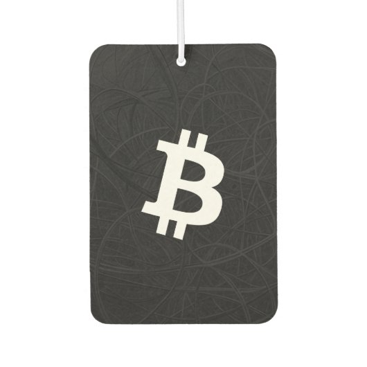 Bitcoin-Neuron Schwarz Autolufterfrischer (Vorderseite)
