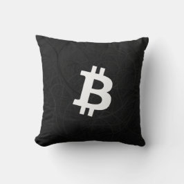 Bitcoin Neuron Schwarz Kissen