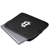 Bitcoin Neuron Schwarz Laptopschutzhülle (Vorne Knopf)