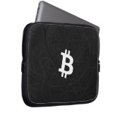 Bitcoin-Neuron Schwarz Laptopschutzhülle (Vorne Rechts)