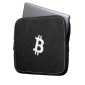 Bitcoin-Neuron Schwarz Laptopschutzhülle (Vorderseite Links)