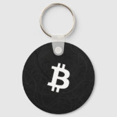 Bitcoin Neuron Schwarz Schlüsselanhänger (Rückseite)