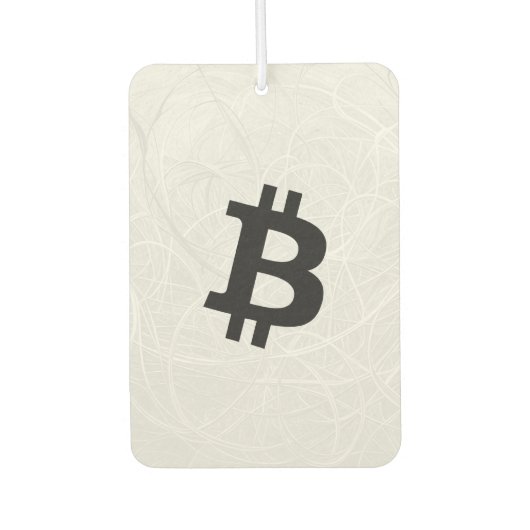 Bitcoin Neuron Weiß Autolufterfrischer (Vorderseite)