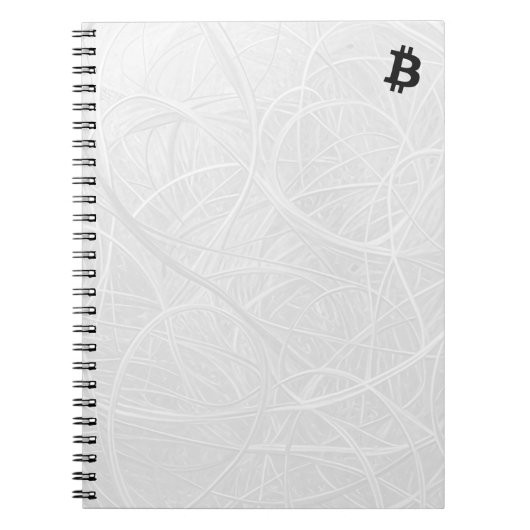 Bitcoin-Neuron Weiß Notizblock (Vorderseite)