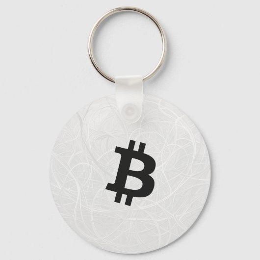 Bitcoin Neuron Weiß Schlüsselanhänger (Vorderseite)