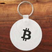 Bitcoin Neuron Weiß Schlüsselanhänger (Vorderseite)