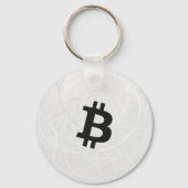 Bitcoin Neuron Weiß Schlüsselanhänger (Rückseite)