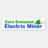 Bitcoin Null Emission Electric Miner Autoaufkleber (Vorne)