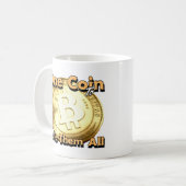 bitcoin One Coin to Rule Them All mug Kaffeetasse (Vorderseite Links)