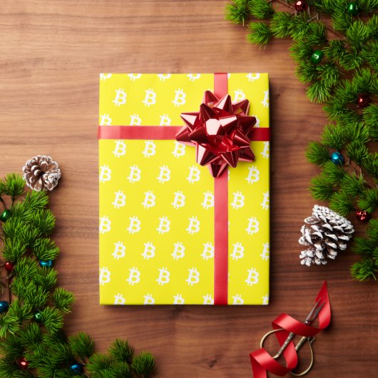 Bitcoin Orange Geschenkpapier (Feiertagsgeschenk)
