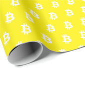 Bitcoin Orange Geschenkpapier (Rolleneckpunkt)