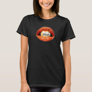 Bitcoin Orange Pille Lippen Krypto Währung Investi T-Shirt