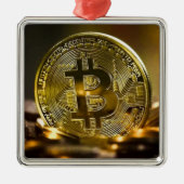 Bitcoin Ornament Aus Metall (Vorne)
