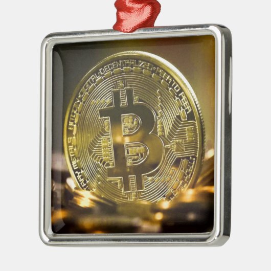 Bitcoin Ornament Aus Metall (Links)