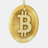 Bitcoin-Ornament Keramikornament (Rechts)