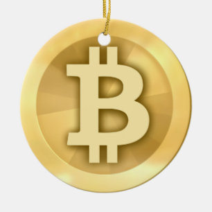 Bitcoin-Ornament Keramikornament