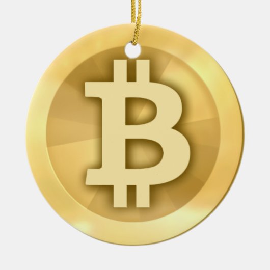 Bitcoin-Ornament Keramikornament (Vorne)