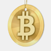 Bitcoin-Ornament Keramikornament (Links)