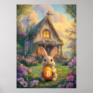 Bitcoin Oster Bunny Crypto Rabbit Hole Poster