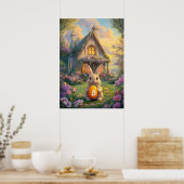 Bitcoin Oster Bunny Crypto Rabbit Hole Poster (Küche)