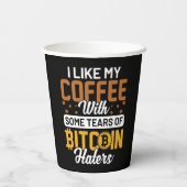 Bitcoin-Papiertasse Pappbecher (Rückseite)