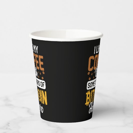 Bitcoin-Papiertasse Pappbecher (Links)