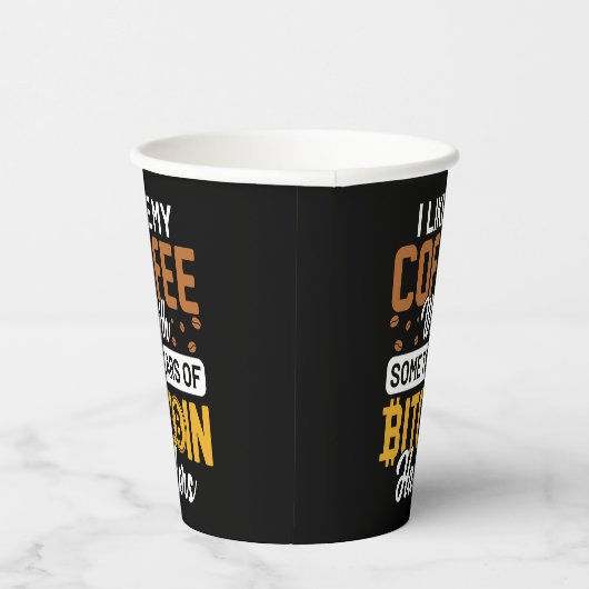 Bitcoin-Papiertasse Pappbecher (Rechts)