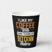 Bitcoin-Papiertasse Pappbecher (Vorderseite)