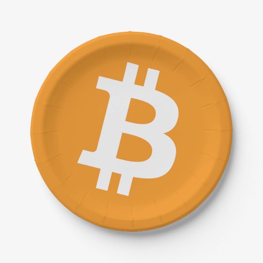 Bitcoin Pappteller (Vorderseite)