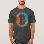 Bitcoin Pastel Pop Art Halftone Logo T-Shirt (Vorderseite)