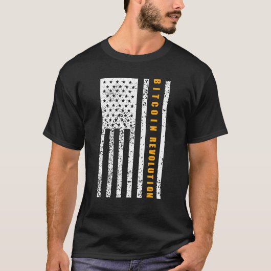Bitcoin Patriotismus Patriotische Vintage amerikan T-Shirt (Vorderseite)