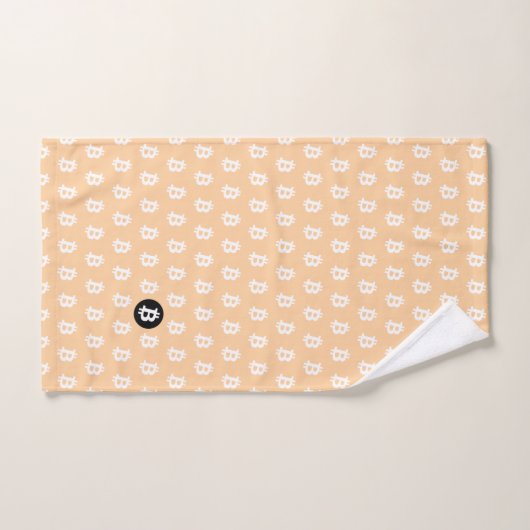 Bitcoin Pfirsich Badhandtuch Set (Handtuch)