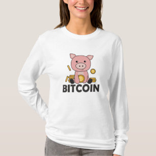 Bitcoin Piggy Bank Hodl Coins halten digital T-Shirt