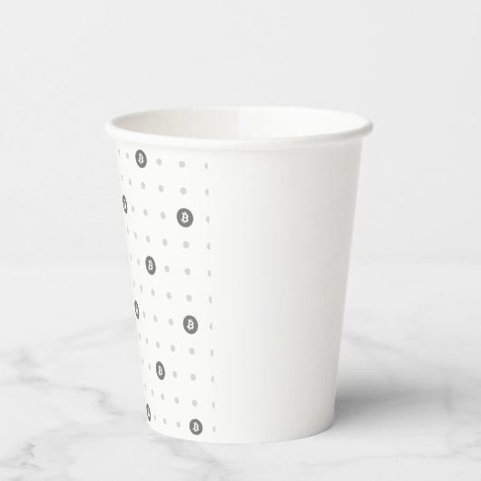 Bitcoin Polka Dot 8oz Paper Cup Pappbecher (Links)