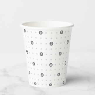 Bitcoin Polka Dot 8oz Paper Cup Pappbecher