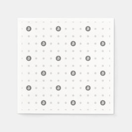 Bitcoin Polka Dot Paper Napkin Serviette