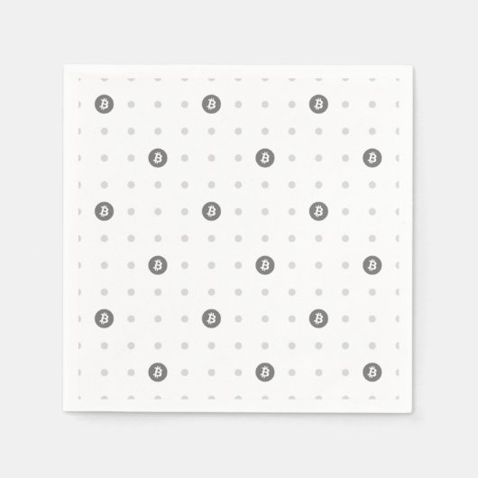 Bitcoin Polka Dot Paper Napkin Serviette (Vorderseite)