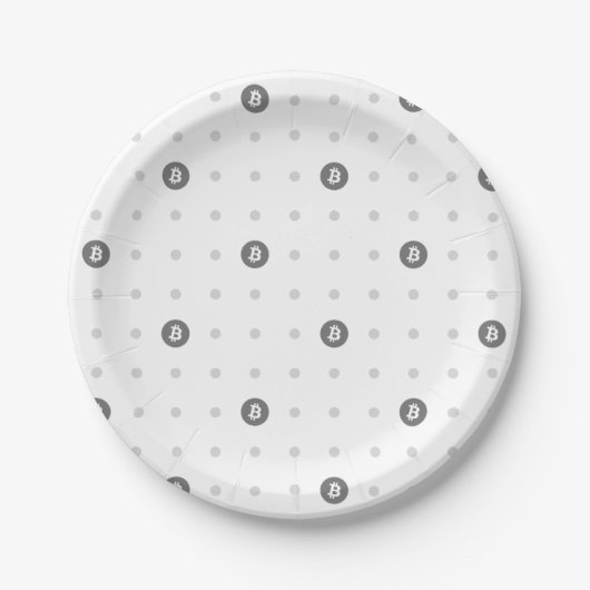 Bitcoin Polka Dot Paper Plate (Small) Pappteller (Vorderseite)