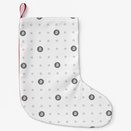Bitcoin Polka Dots Christmas Stocking (Small) Kleiner Weihnachtsstrumpf