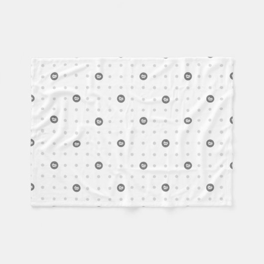 Bitcoin Polka Dots Fleece Blanket (Vorderseite (Horizontal))