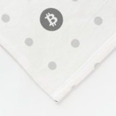 Bitcoin Polka Dots Fleece Blanket (Ecke)