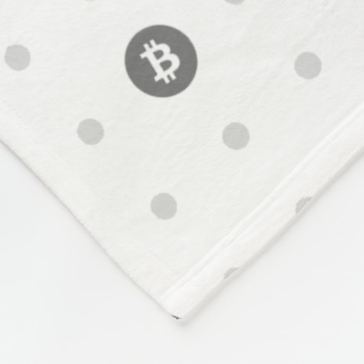 Bitcoin Polka Dots Fleece Blanket (Ecke)
