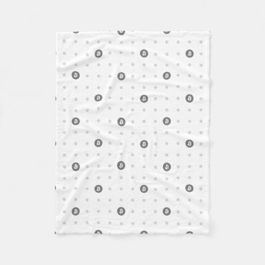 Bitcoin Polka Dots Fleece Blanket (Vorderseite)